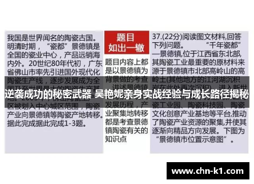 逆袭成功的秘密武器 吴艳妮亲身实战经验与成长路径揭秘